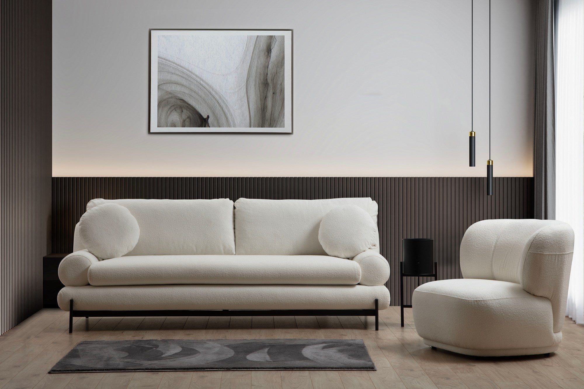 Livorno - Vit 3-sits Soffa