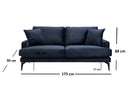 Papira 2 Sits - Marinblå 2-Sits Soffa