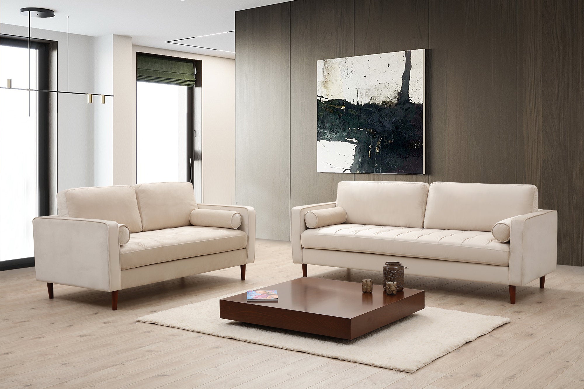 Rom - Beige 2-sitssoffa