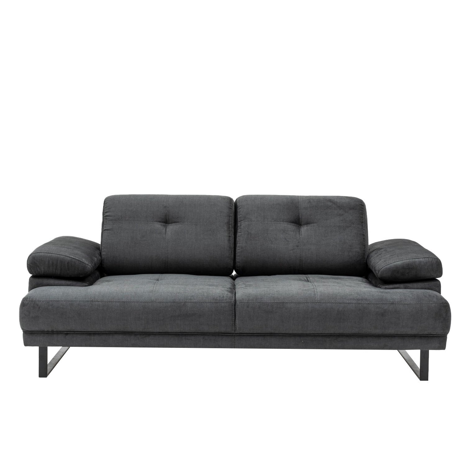 Mustang - Antracit 2-sits Soffa-Bädd