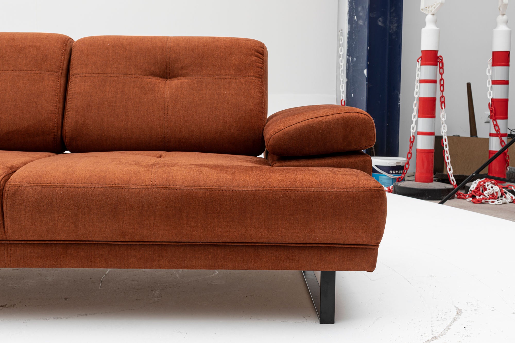 Mustang - Orange 2-sits Soffa-Bädd