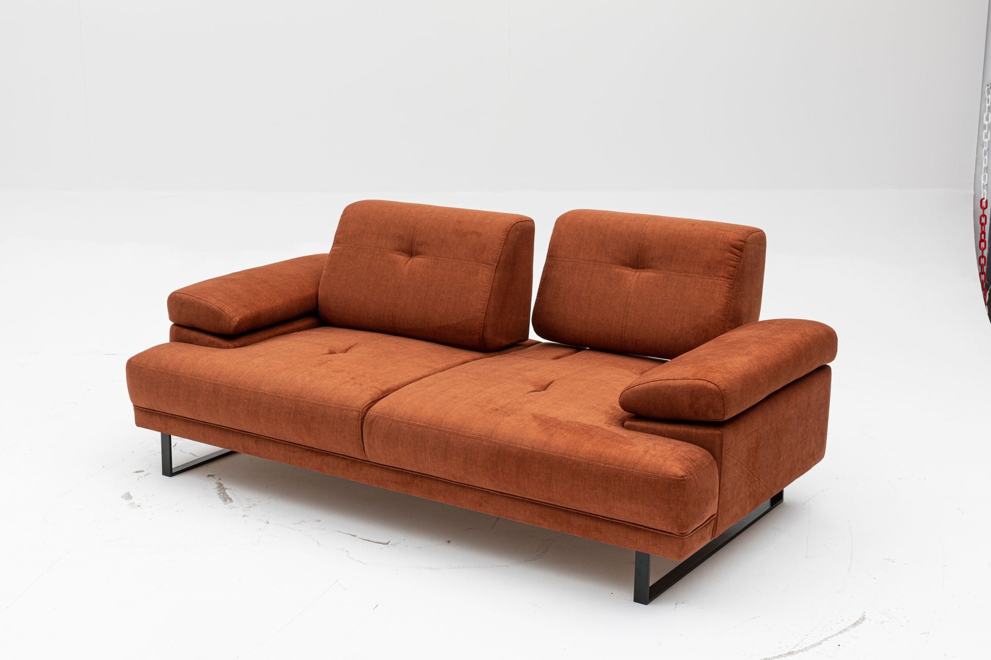 Mustang - Orange 2-sits Soffa-Bädd
