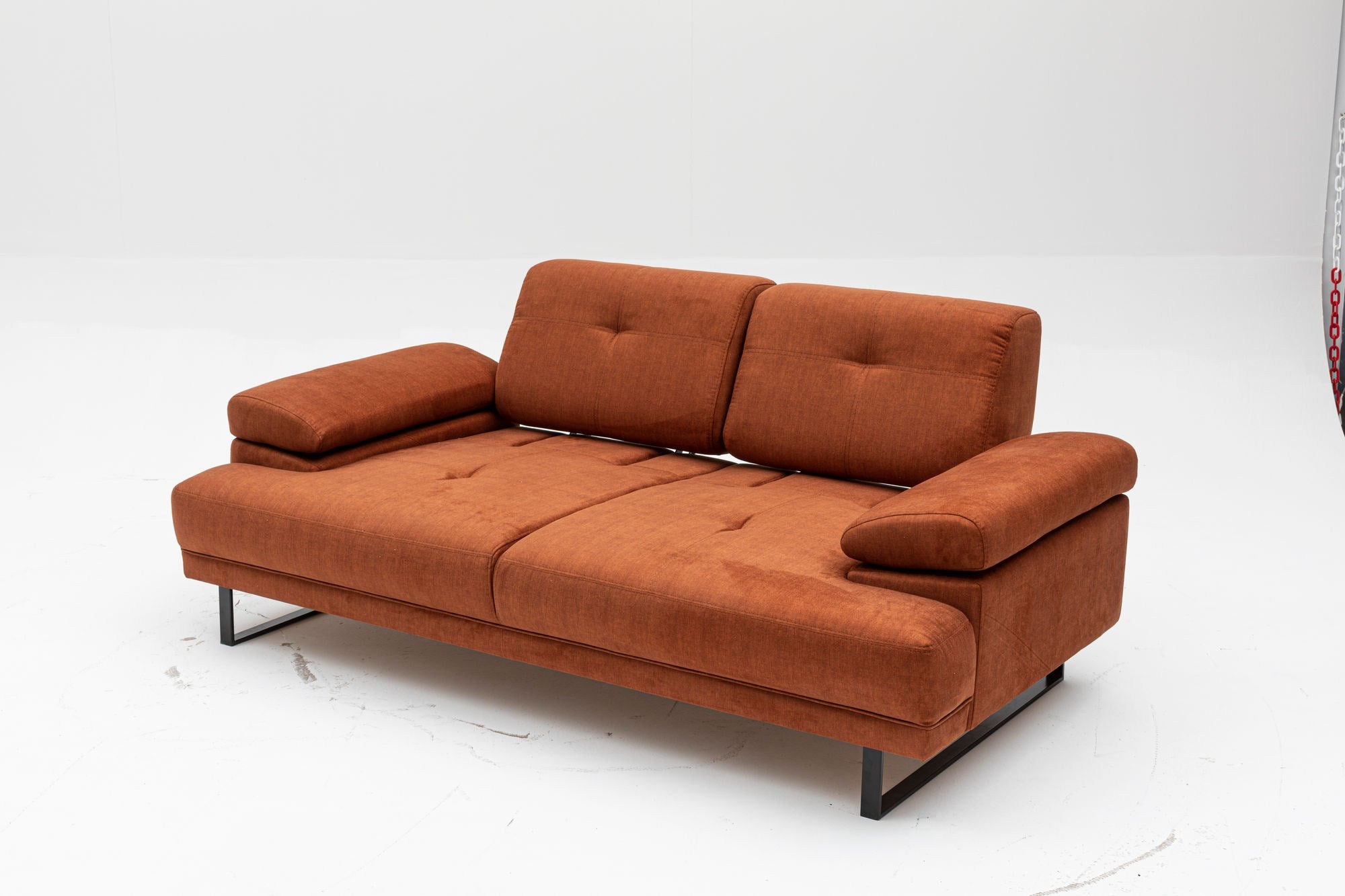 Mustang - Orange 2-sits Soffa-Bädd