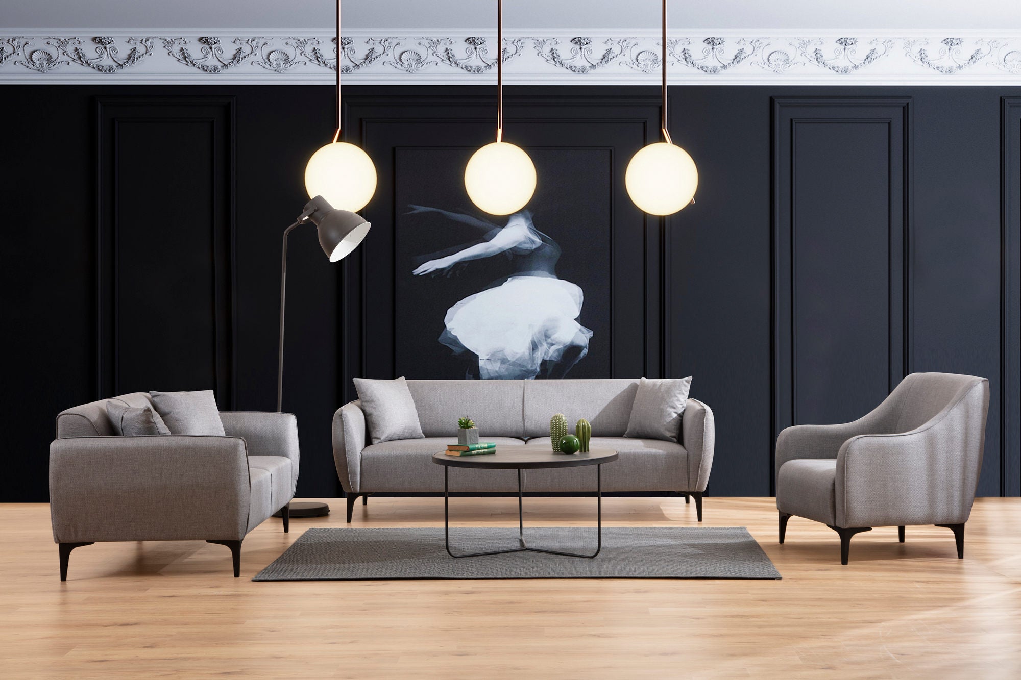 Belissimo - Grå 2-Sits Soffa