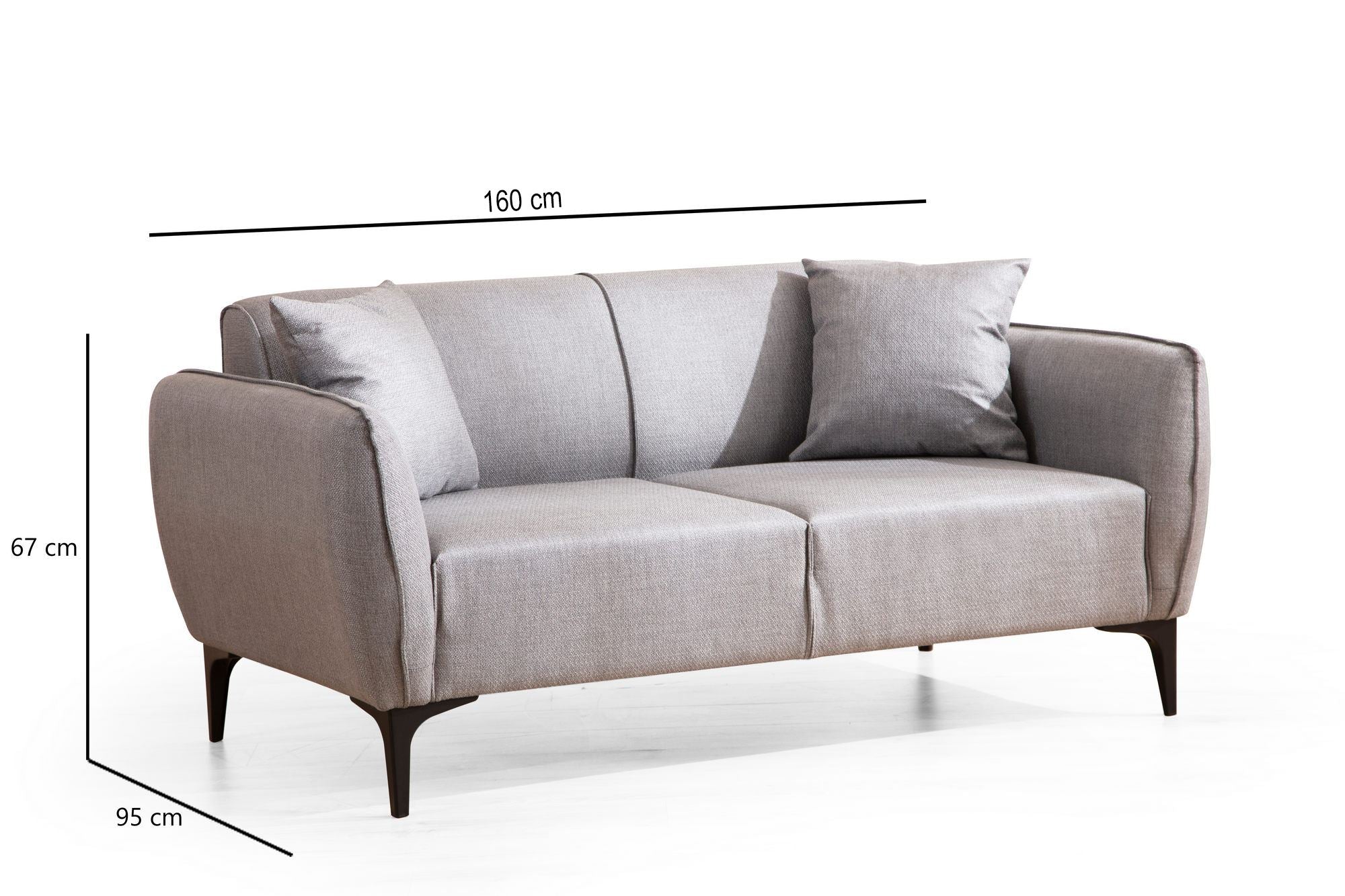 Belissimo - Grå 2-Sits Soffa
