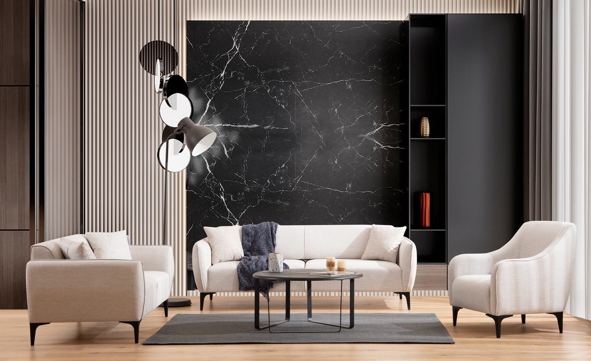 Belissimo - Off White 2-Sits Soffa