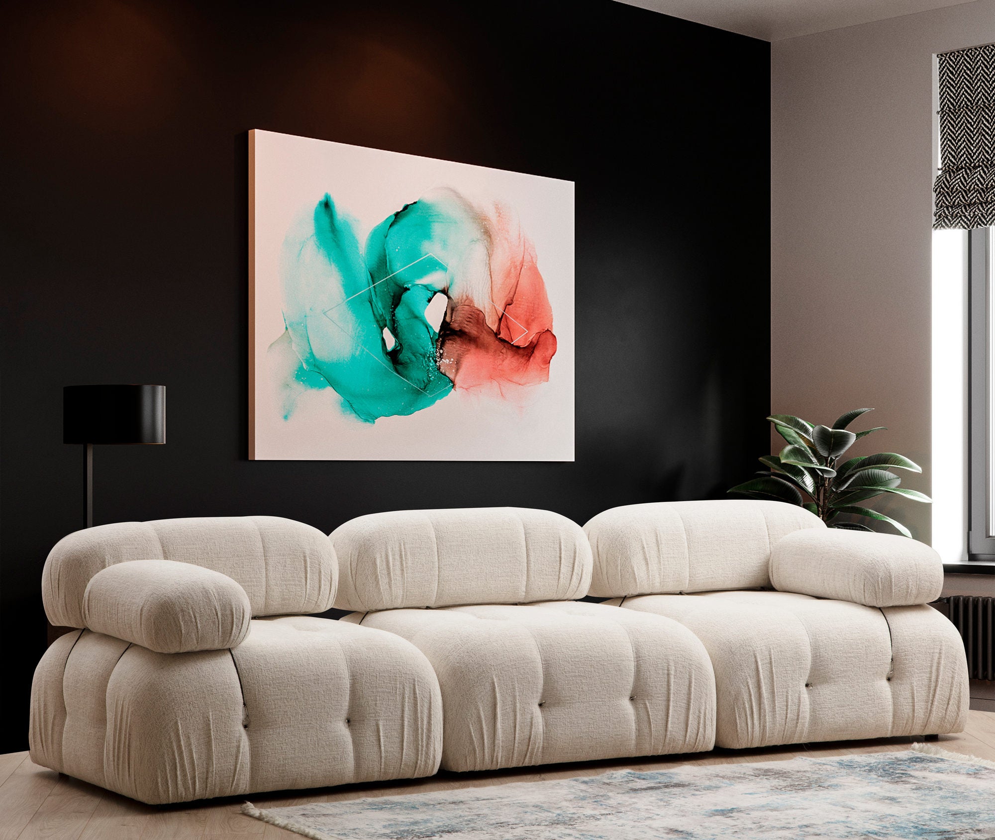 Bubble 3-sits ( L1-O1-1R) - Bouclette 3-sits soffa