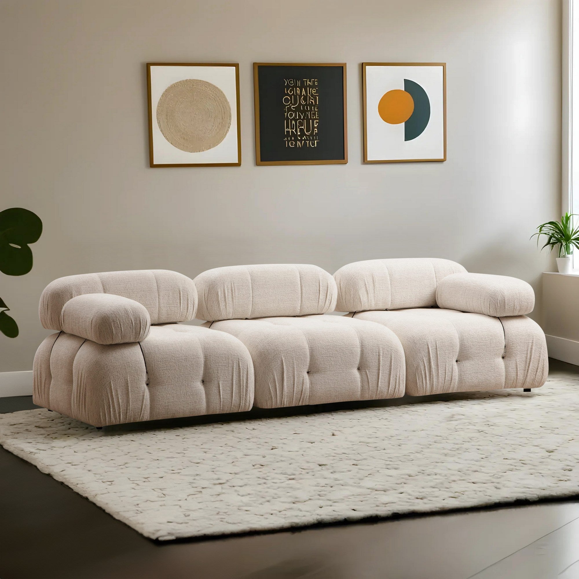 Bubble 3-sits ( L1-O1-1R) - Bouclette 3-sits soffa