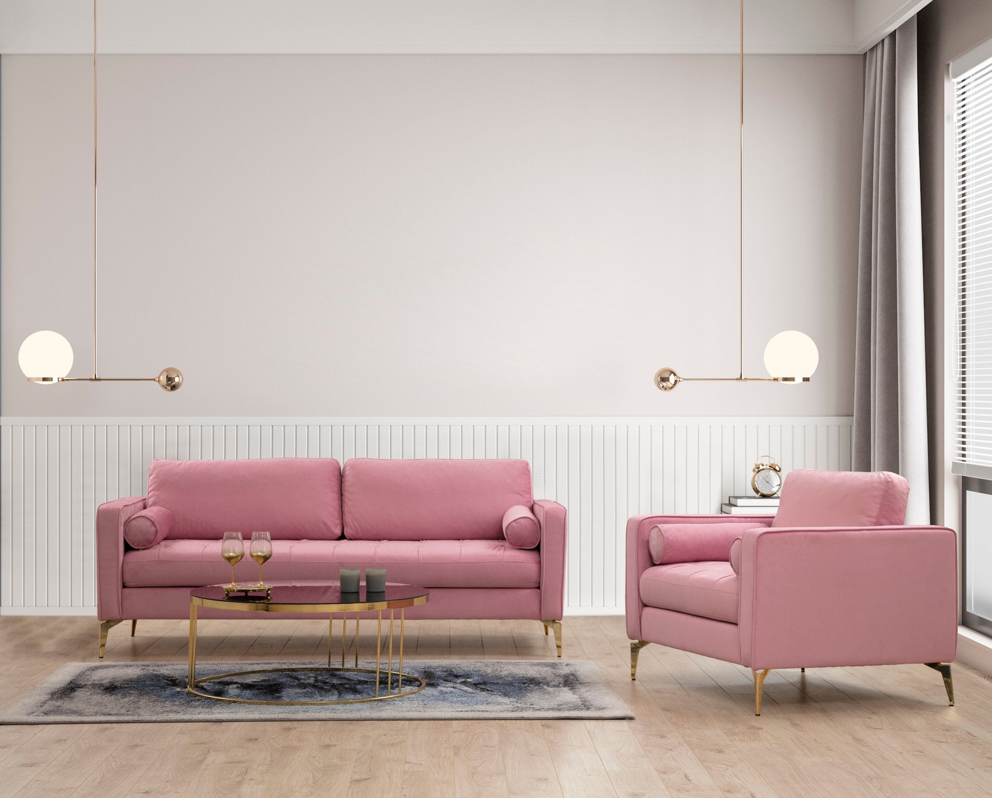 Rom - Rosor 3-Sätes Soffa