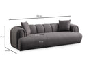 Puffy 3 Plain - Antracit 3-Sits Soffa