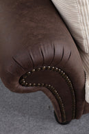 Lawrence Lounge - Brun, Vit 3-sits soffa