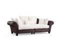 Lawrence Lounge - Brun, Vit 3-sits soffa