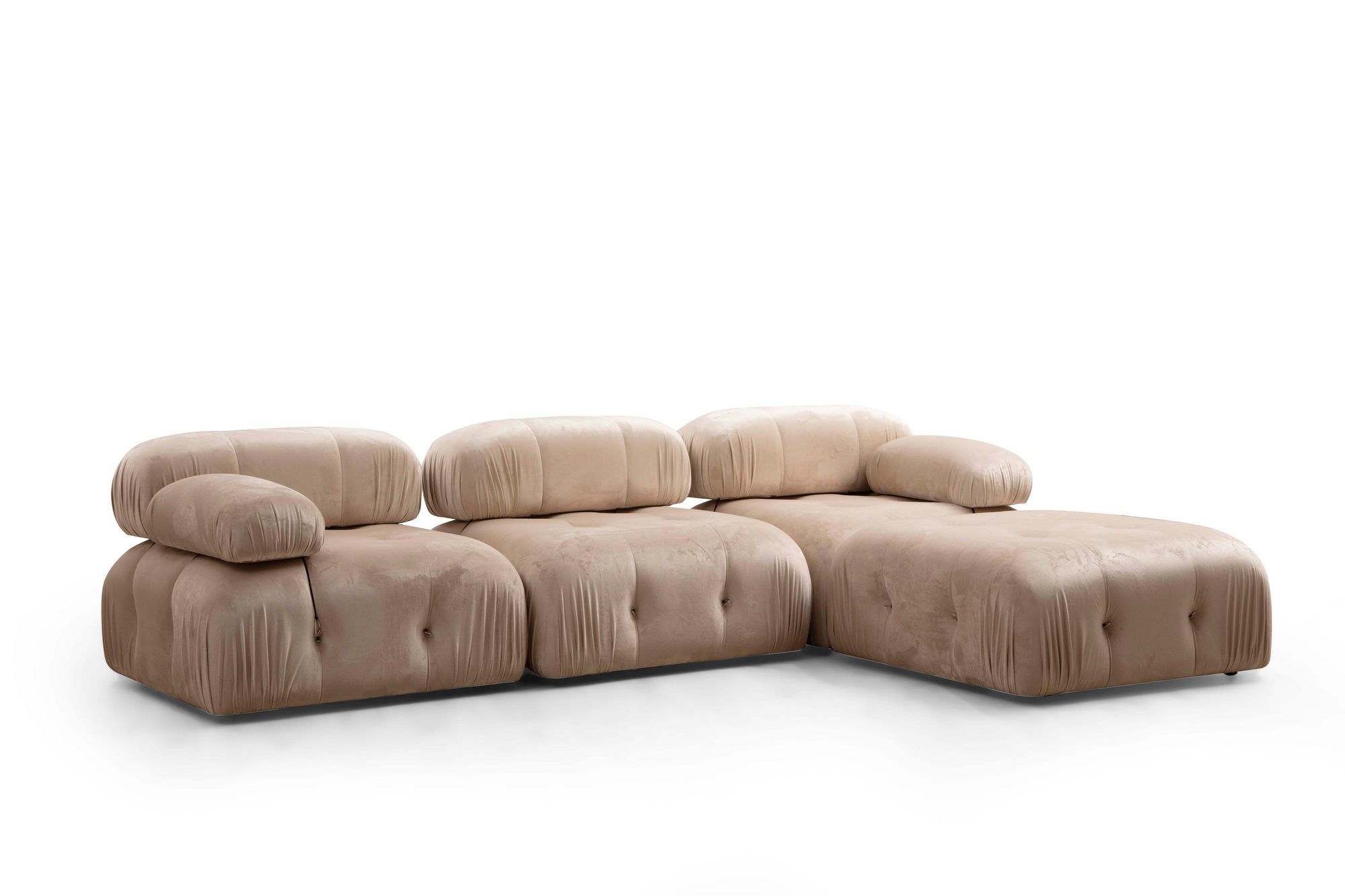 Bubble Corner ( L1-O1-1R -Puf) - Krämfärgad hörnsoffa