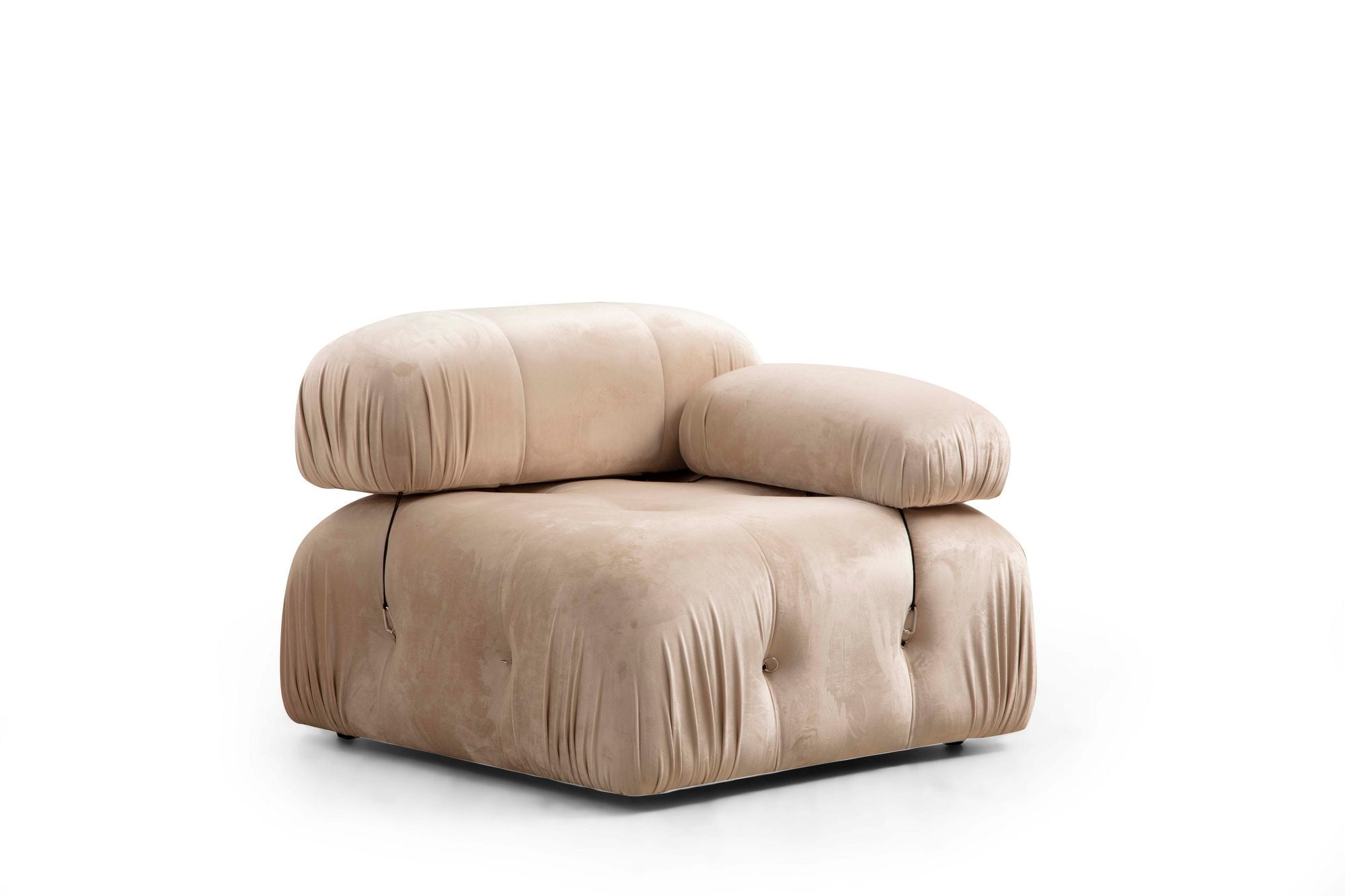 Bubble Corner ( L1-O1-1R -Puf) - Krämfärgad hörnsoffa