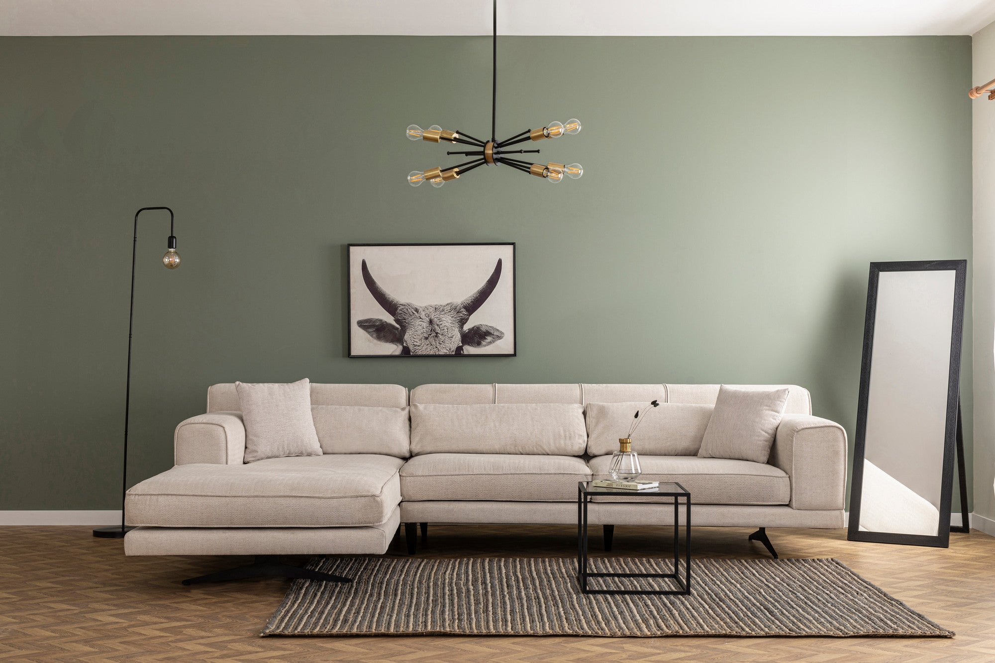 Jivago Hörnvänster (Chl-2R) - Beige Hörnsoffa