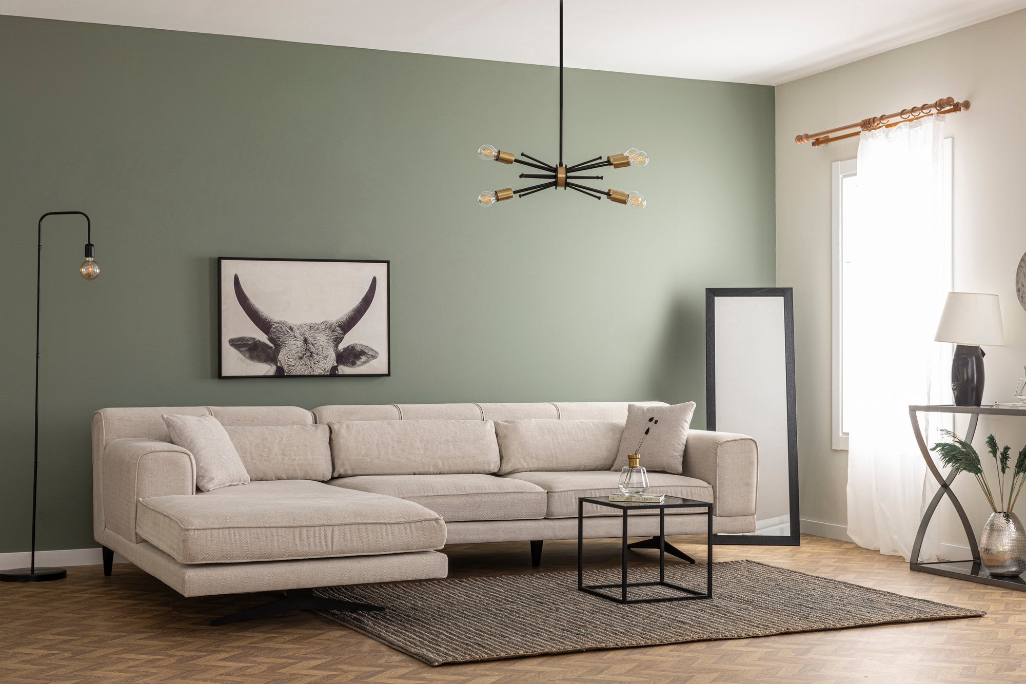 Jivago Hörnvänster (Chl-2R) - Beige Hörnsoffa