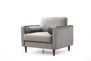 Rome - Light Grey Wing Chair