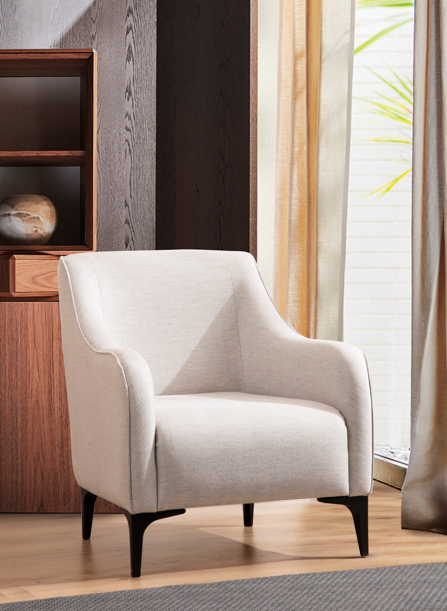 Belissimo - Off White Wing Chair