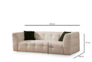 Cady - Beige 3-Sits Soffa
