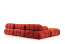 Doblo 3-sits med puff ( L1-O1-1R-Pouffe) - Röd Hörnssoffa