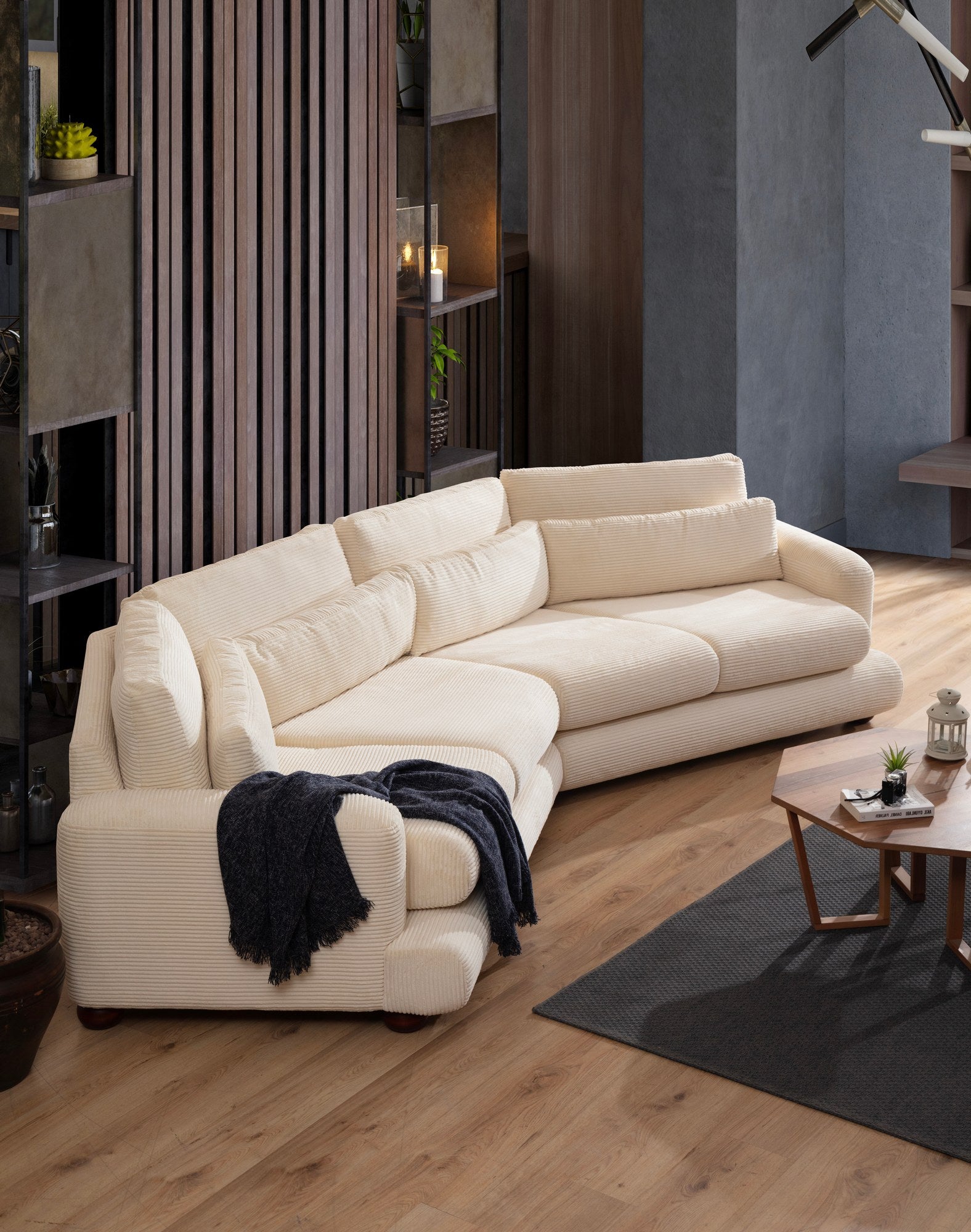 River 4 Sits Vänster (Xc Vänster-2R) - Beige 4-Sits Soffa