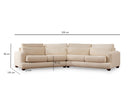 River 4 Sits Vänster (Xc Vänster-2R) - Beige 4-Sits Soffa
