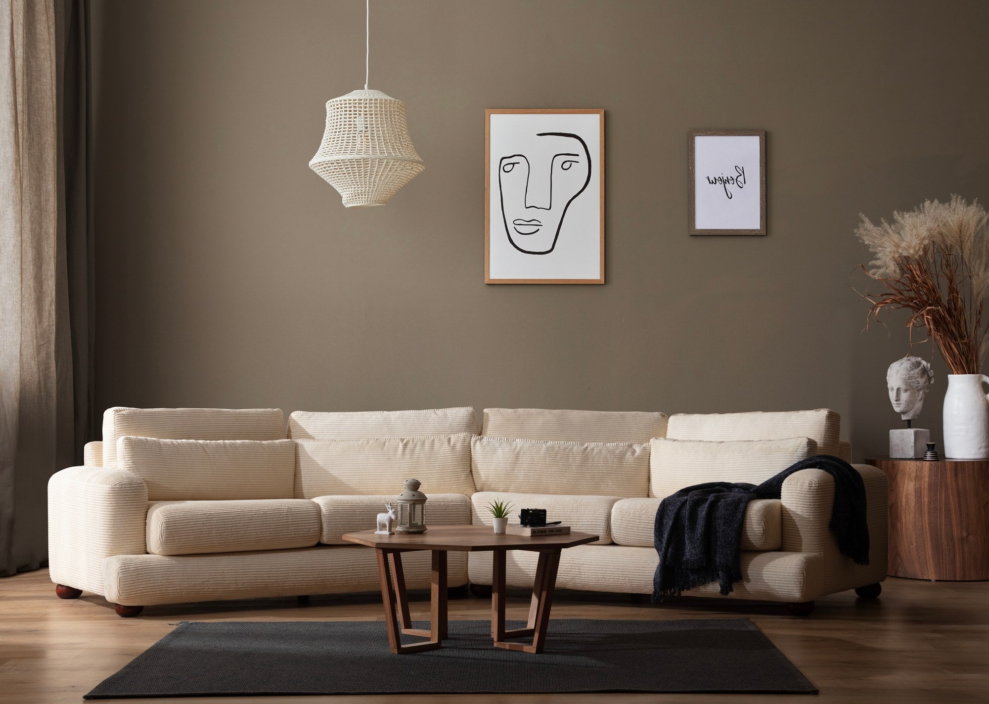 River 4 Sits Höger (L2-Xc Höger) - Beige 4-Sits Soffa
