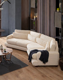 River 4 Sits Höger (L2-Xc Höger) - Beige 4-Sits Soffa