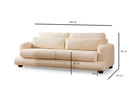 River - Beige 3-sitssoffa