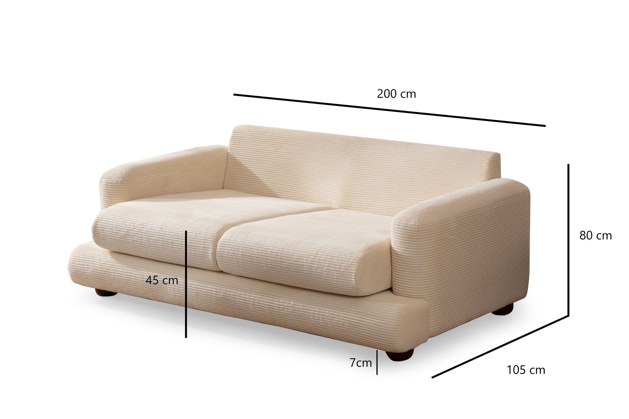 River - Beige 2-sitssoffa