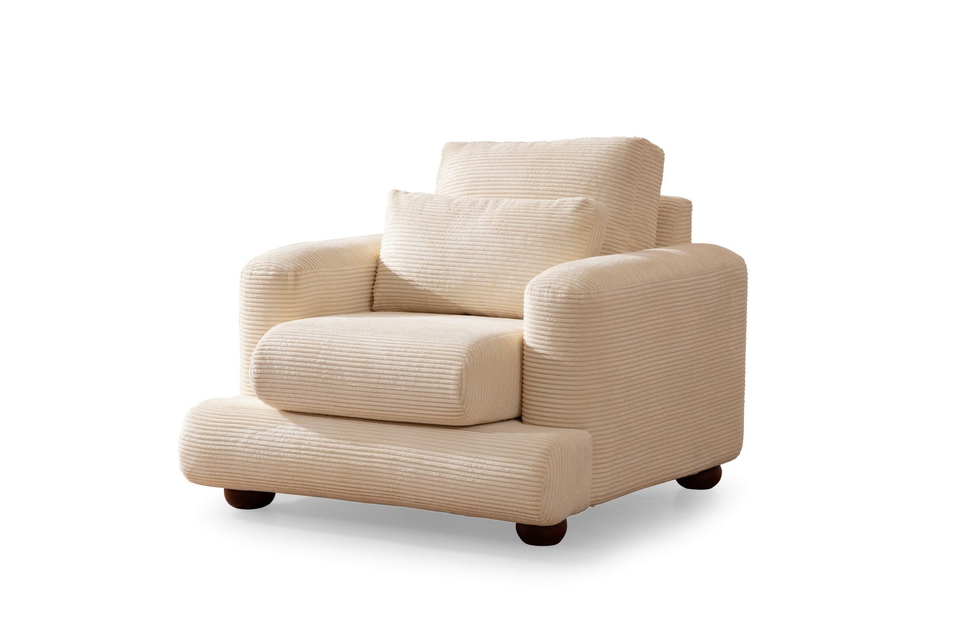 River - Beige 1-Seat Sofa