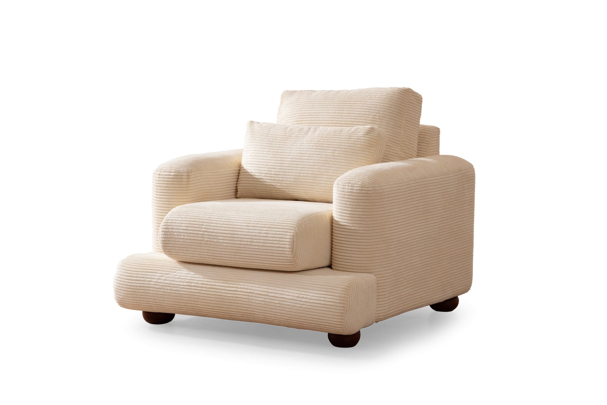 River - Beige 1-Seat Sofa