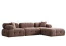Doblo 3 Sittande med Puff (L1-O1-1R-Puff) - Cappuccino Hörnsoffa