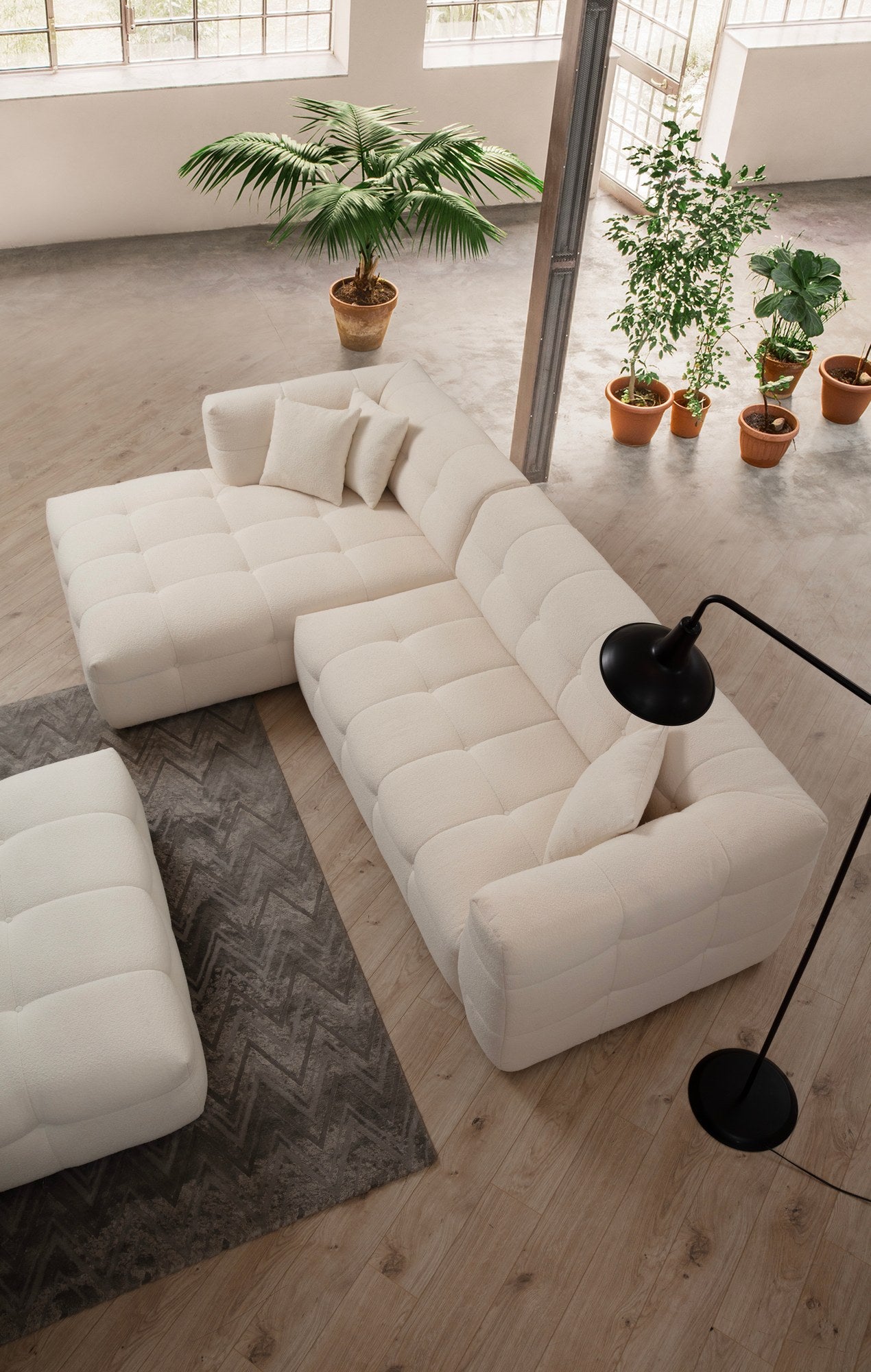 Cady 3 Sits Vänster - Beige Hörnssoffa