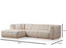 Cady 3 Sits Vänster - Beige Hörnssoffa