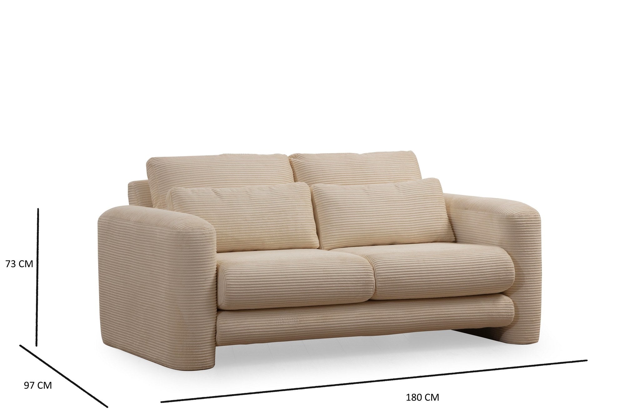 Lily Beige - 2 2-sitssoffa