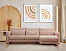 Lily Corner Right Pink Corner Sofa