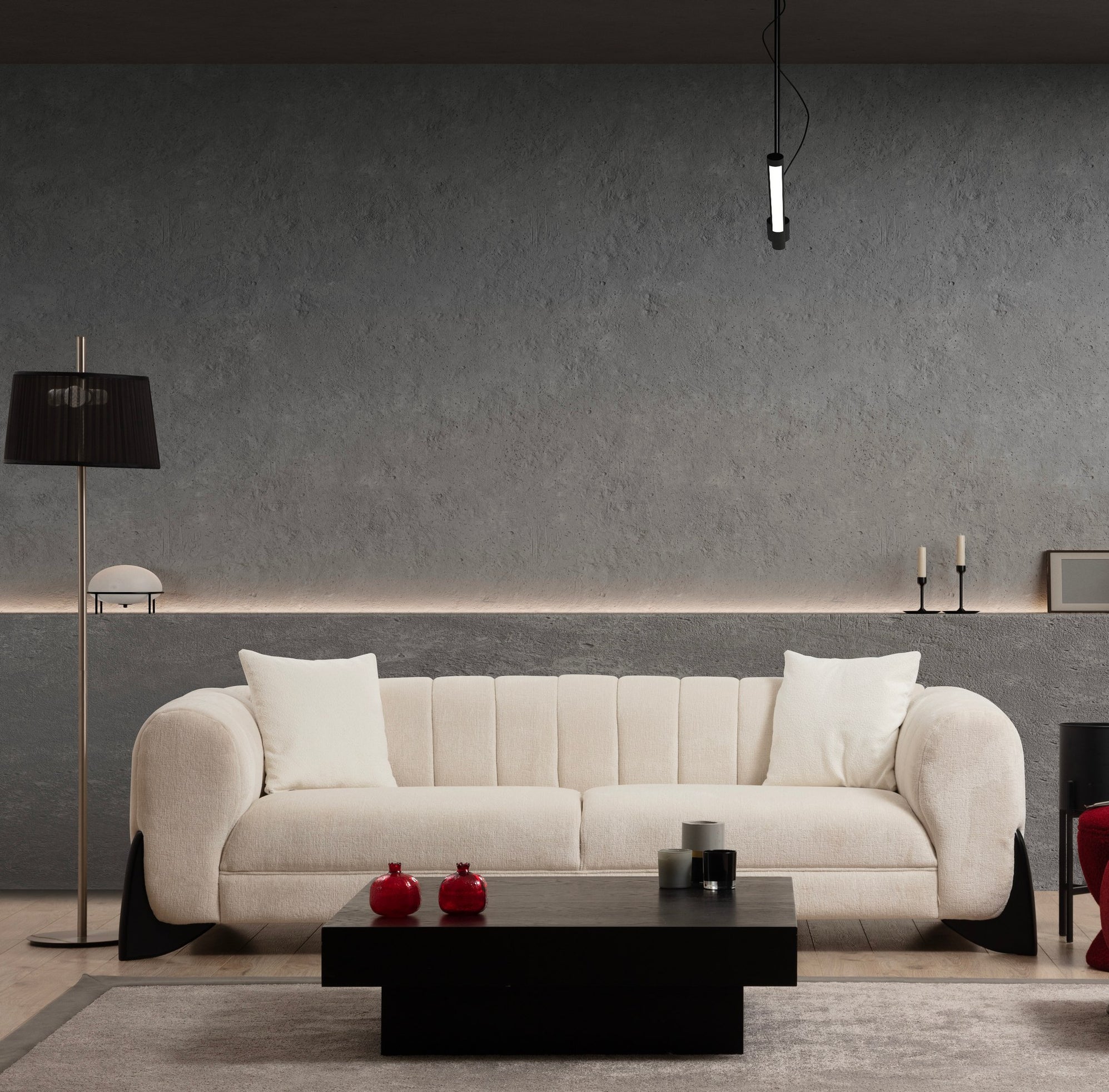 Sandreo Vit - 3 3-Sits Soffa