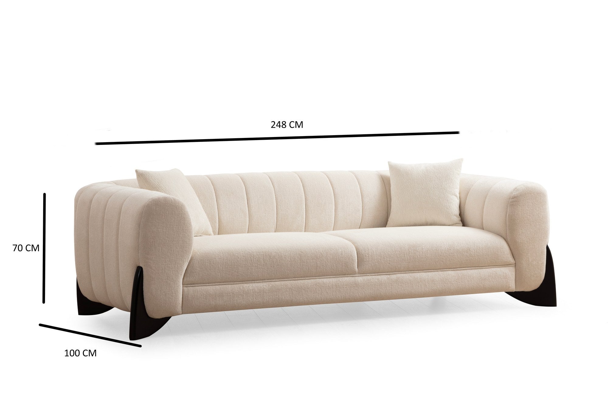 Sandreo Vit - 3 3-Sits Soffa