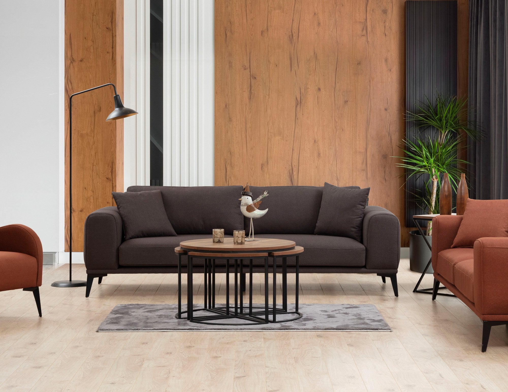 Kenzo 3 - Grå 3-Sits Soffa