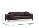 Kenzo 3 - Grå 3-Sits Soffa