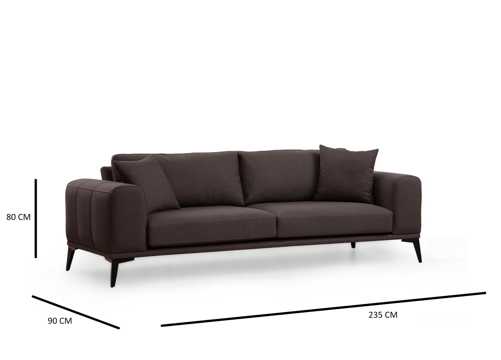 Kenzo 3 - Grå 3-Sits Soffa
