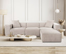 Lora (L1-O1-1R-POUFFE ) - Mocca Hörnssoffa