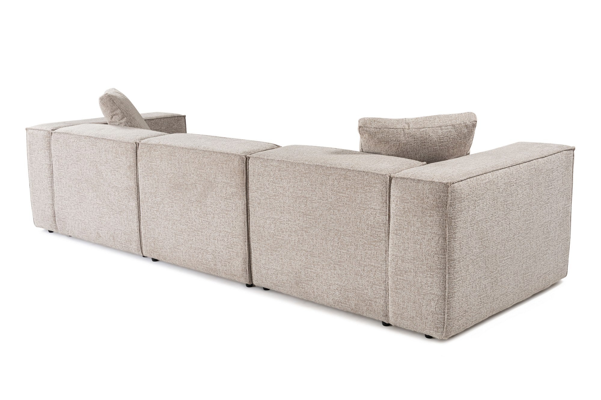 Lora (L1-O1-1R-POUFFE ) - Mocca Hörnssoffa