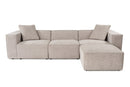 Lora (L1-O1-1R-POUFFE ) - Mocca Hörnssoffa