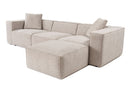 Lora (L1-O1-1R-POUFFE ) - Mocca Hörnssoffa