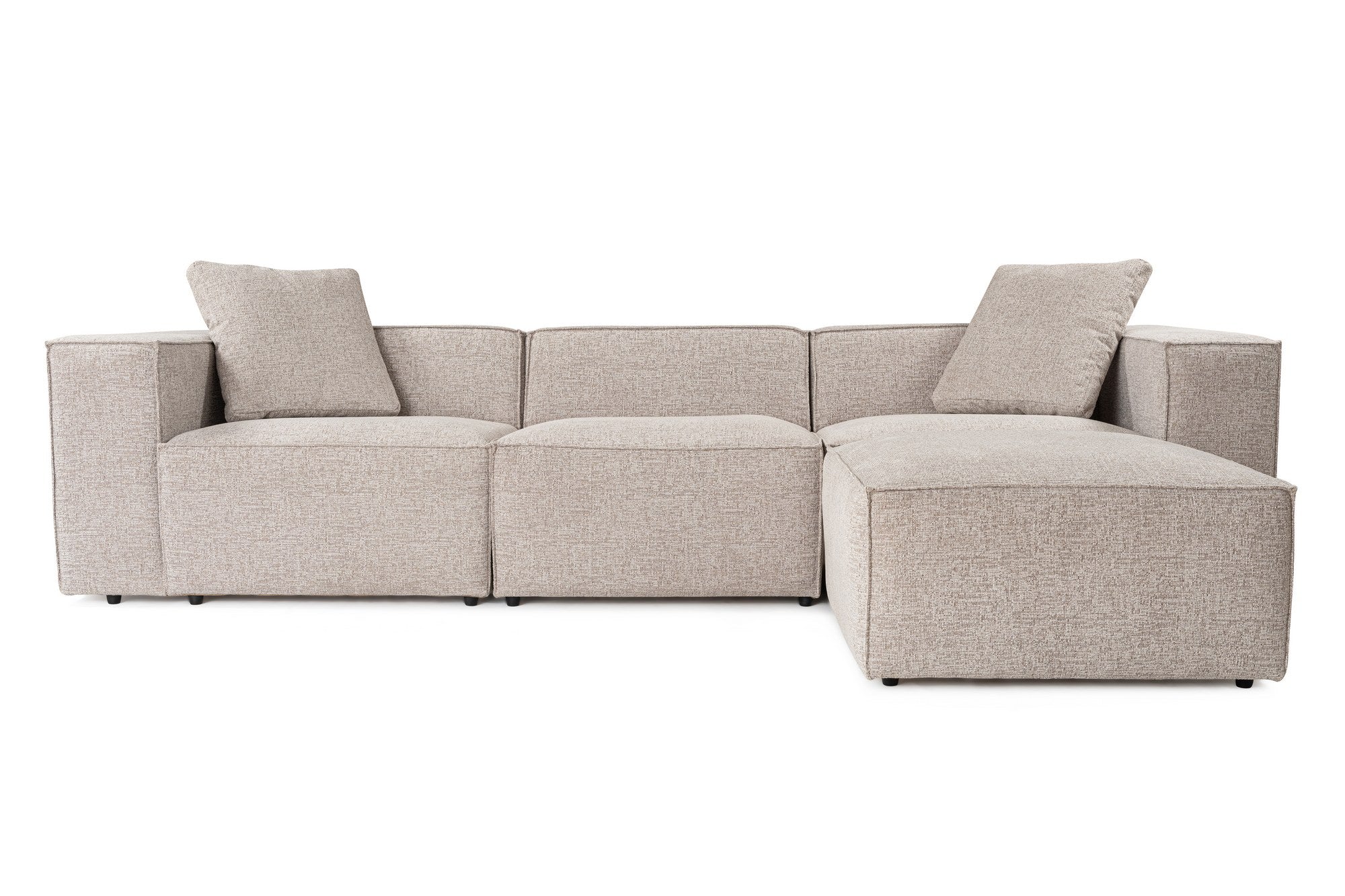 Lora (L1-O1-1R-POUFFE ) - Mocca Hörnssoffa