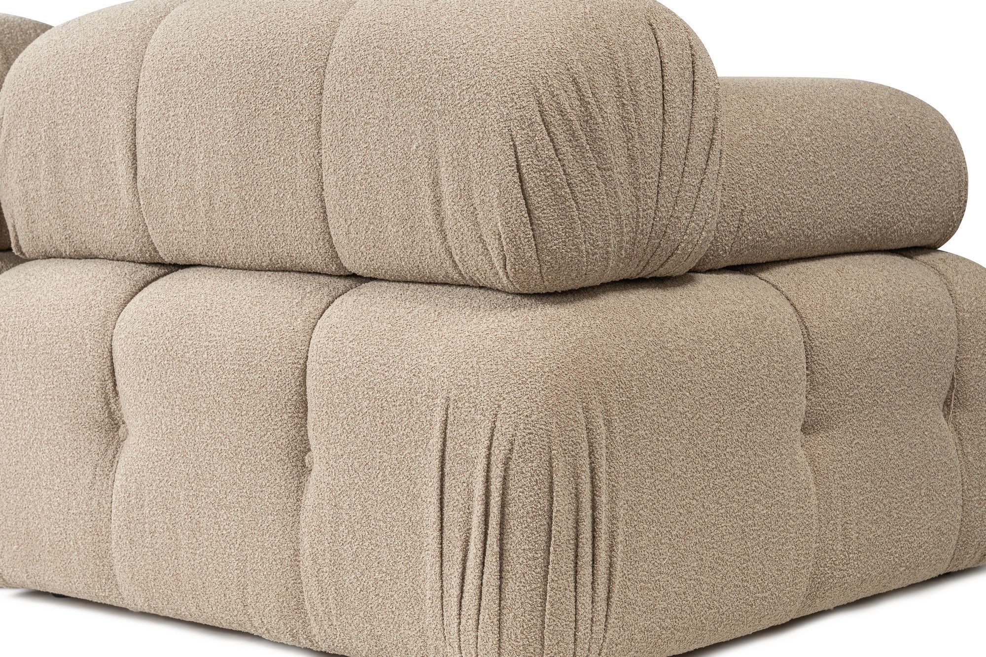 Doblo 3-sits med puff ( L1-O1-1R-Pouffe) - Persika Hörnssoffa