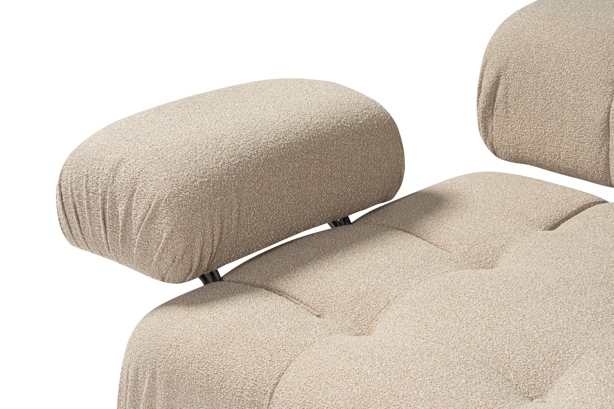 Doblo 3-sits med puff ( L1-O1-1R-Pouffe) - Persika Hörnssoffa