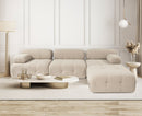 Doblo 3-sits med puff ( L1-O1-1R-Pouffe) - Persika Hörnssoffa